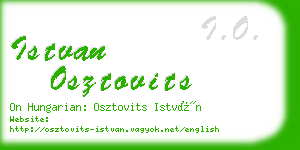 istvan osztovits business card